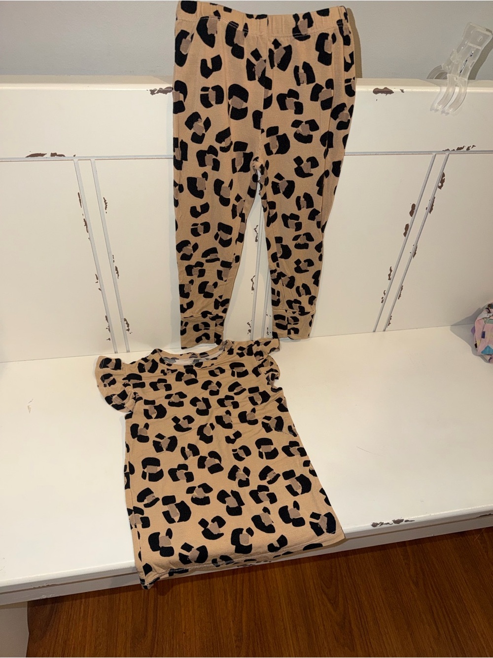 Posh Peanut Tan and Black Leopard Print Pajama Set
